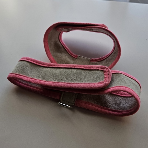 Susan Lanci contrast color big bow tinkie harness size large and 48" SL leash - Picture 5 of 9